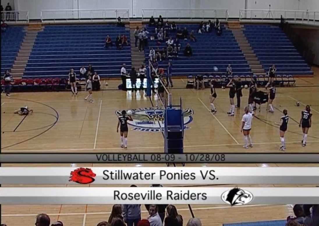 Raider Girls Volleyball ’08: Roseville -vs- Stillwater (10-28-2008)