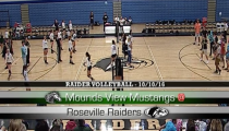 Raider Girls Volleyball ’16: Roseville -vs- Mounds View (10-10-2016)